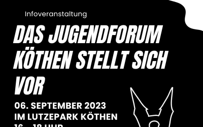 Einladung zur Infoveranstaltung des Jugendforums Köthen (Anhalt)