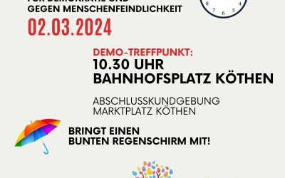 Bündnis offenes Köthen: Demonstration am 02.03.2024